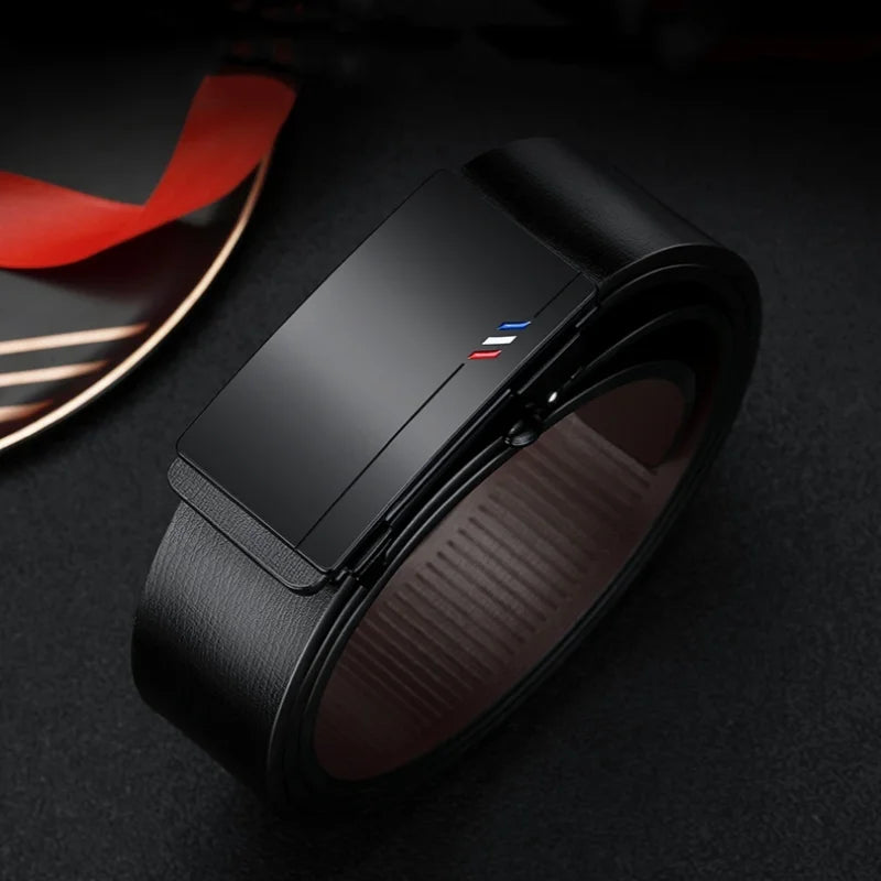 Men's Genuine Leather Automatic Buckle Belt